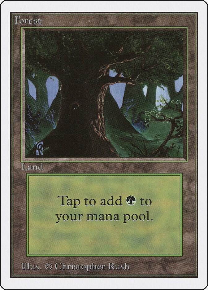 Forest (C) card from Unlimited Edition