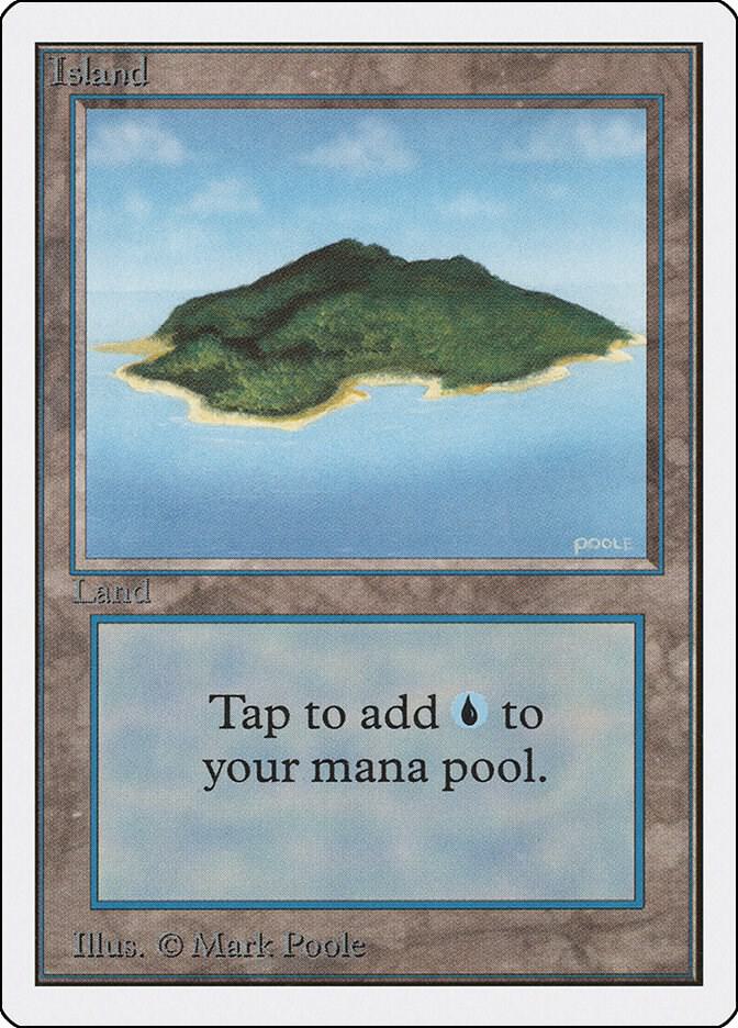 Island (B) card from Unlimited Edition