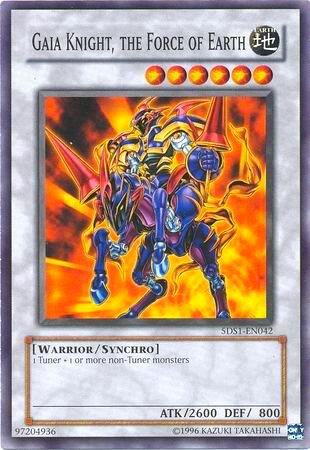 Gaia Knight, the Force of Earth 5DS1-EN042 card from 5D's 2008 Starter Deck