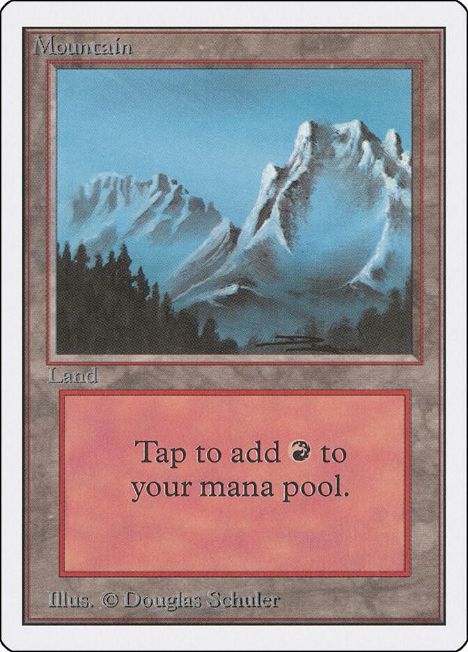 Mountain (B) card from Unlimited Edition