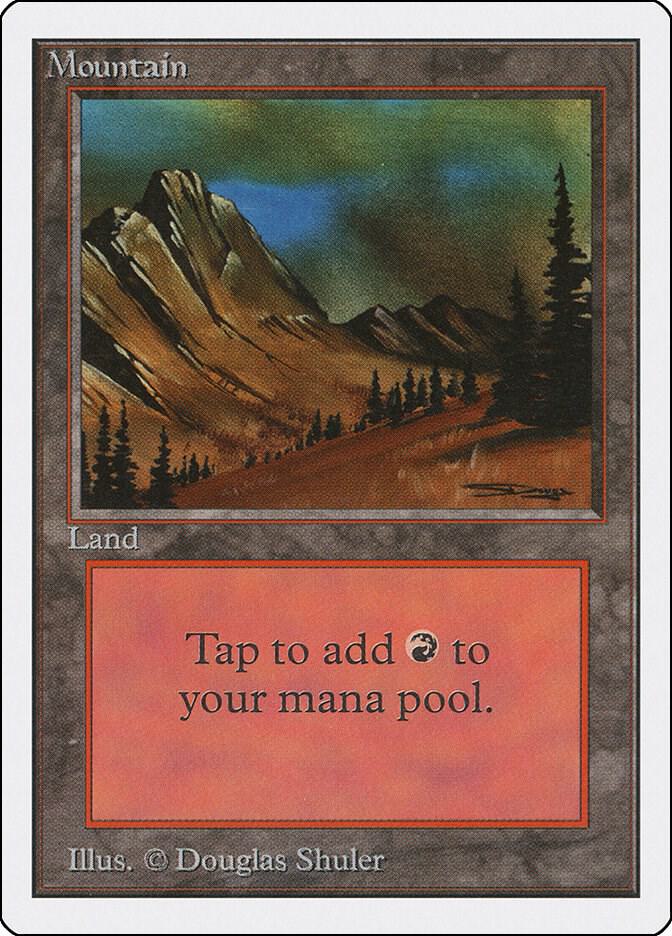 Mountain (C) card from Unlimited Edition