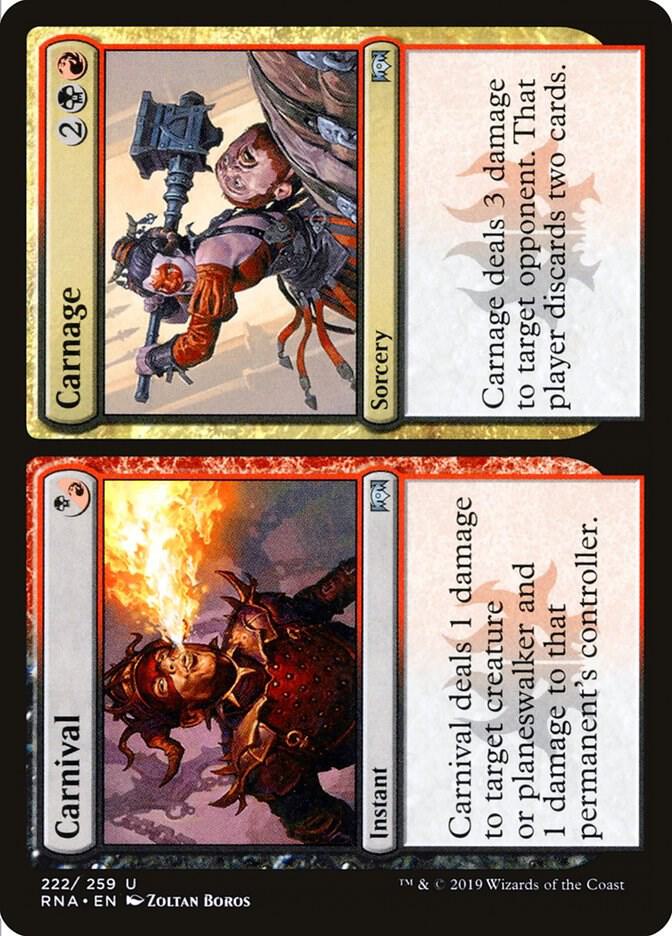 Carnival // Carnage 222 card from Ravnica Allegiance