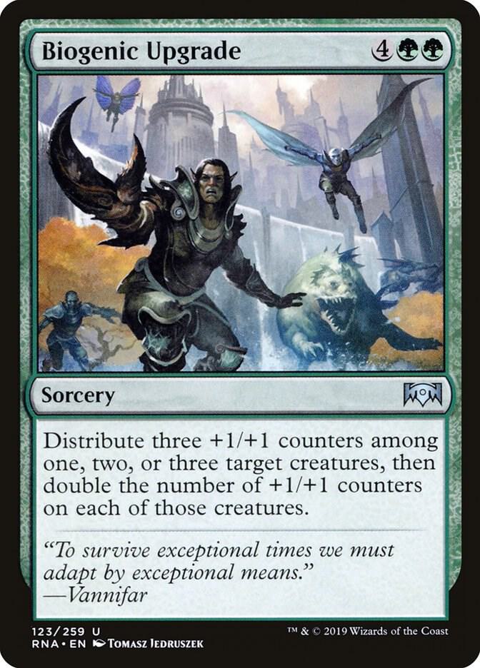 Biogenic Upgrade 123 card from Ravnica Allegiance