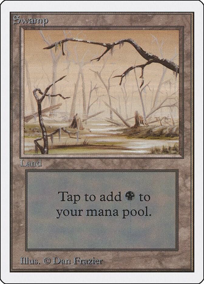 Swamp (B) card from Unlimited Edition