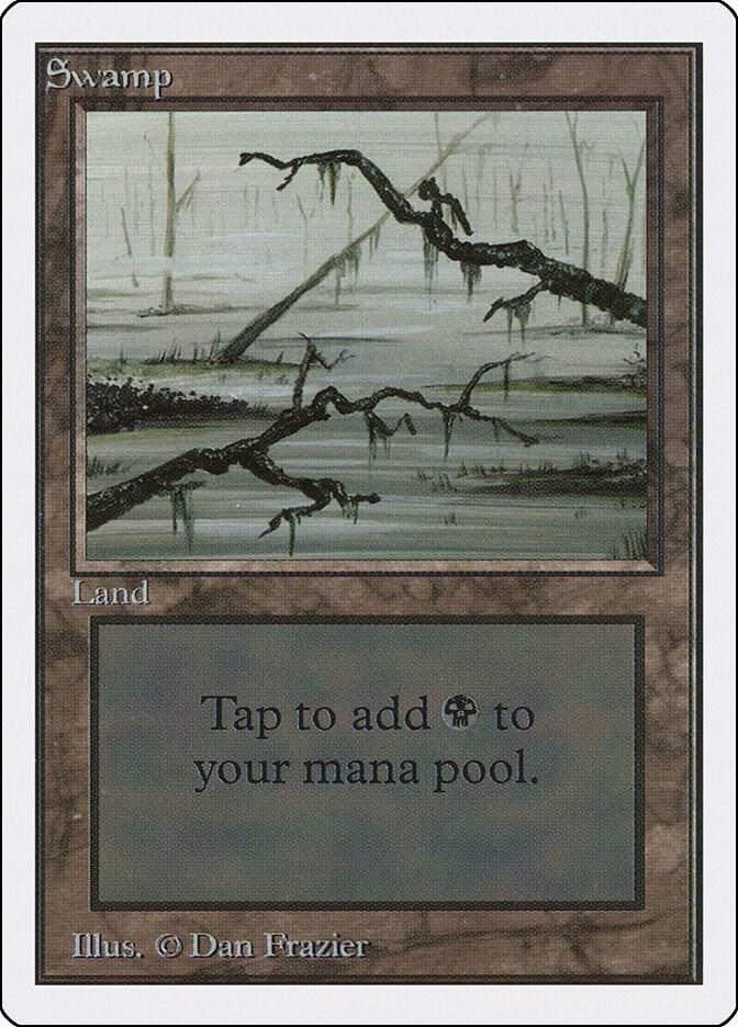 Swamp (C) card from Unlimited Edition