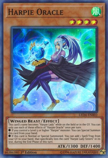 Harpie Oracle LED4-EN002 card from Legendary Duelists: Sisters of the Rose