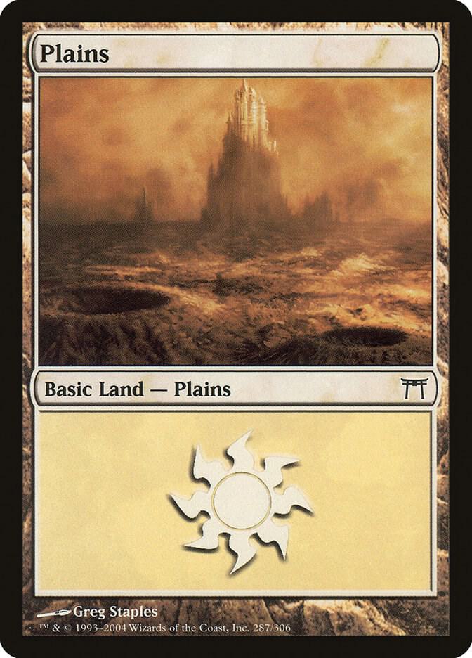 Plains 287 card from Champions of Kamigawa