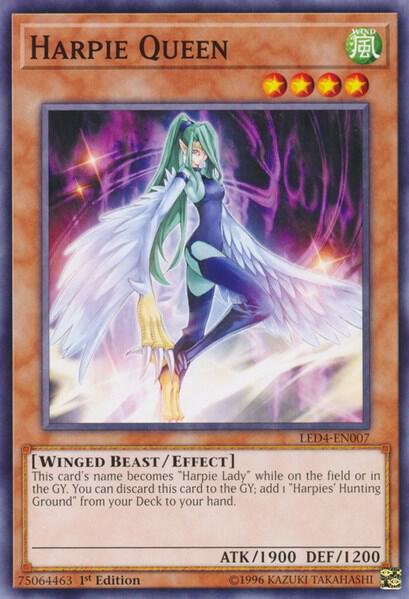 Harpie Queen LED4-EN007 card from Legendary Duelists: Sisters of the Rose