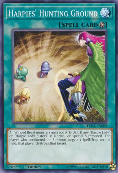 Harpies' Hunting Ground LED4-EN009 card from Legendary Duelists: Sisters of the Rose