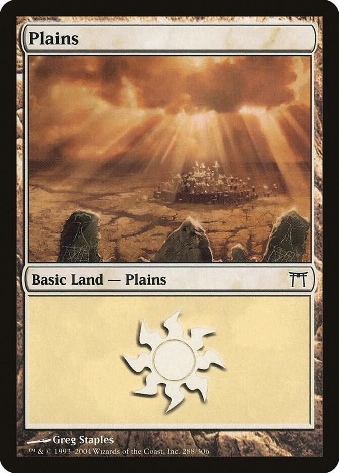 Plains 288 card from Champions of Kamigawa
