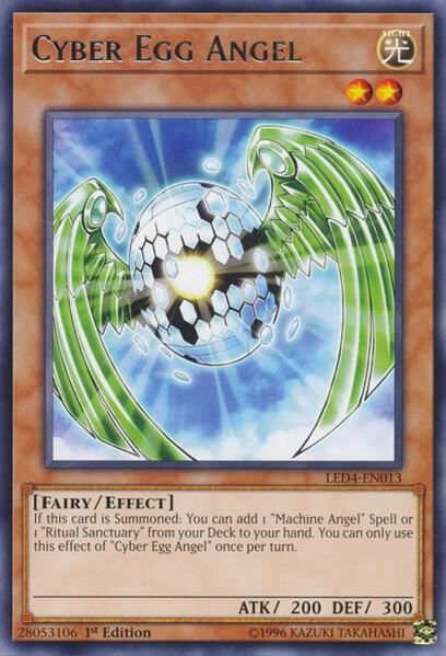 Cyber Egg Angel LED4-EN013 card from Legendary Duelists: Sisters of the Rose