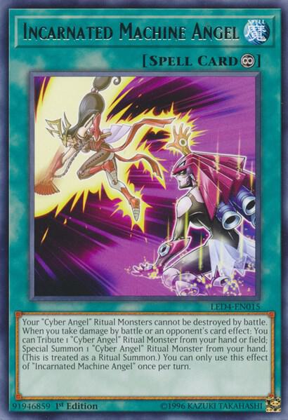 Incarnated Machine Angel LED4-EN015 card from Legendary Duelists: Sisters of the Rose
