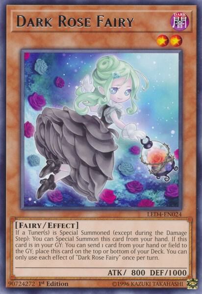 Dark Rose Fairy LED4-EN024 card from Legendary Duelists: Sisters of the Rose