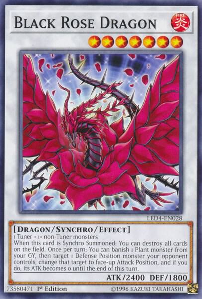 Black Rose Dragon LED4-EN028 card from Legendary Duelists: Sisters of the Rose