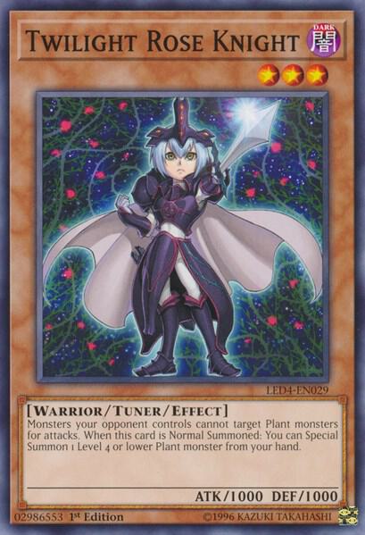 Twilight Rose Knight LED4-EN029 card from Legendary Duelists: Sisters of the Rose