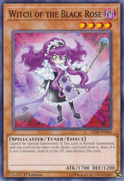 Witch of the Black Rose LED4-EN030 card from Legendary Duelists: Sisters of the Rose