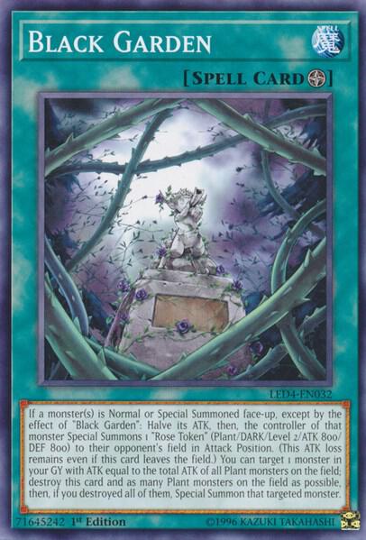 Black Garden LED4-EN032 card from Legendary Duelists: Sisters of the Rose