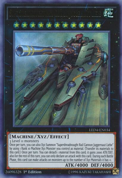 Superdreadnought Rail Cannon Juggernaut Liebe LED4-EN034 card from Legendary Duelists: Sisters of the Rose