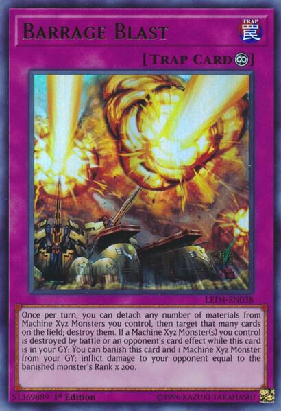 Barrage Blast LED4-EN038 card from Legendary Duelists: Sisters of the Rose