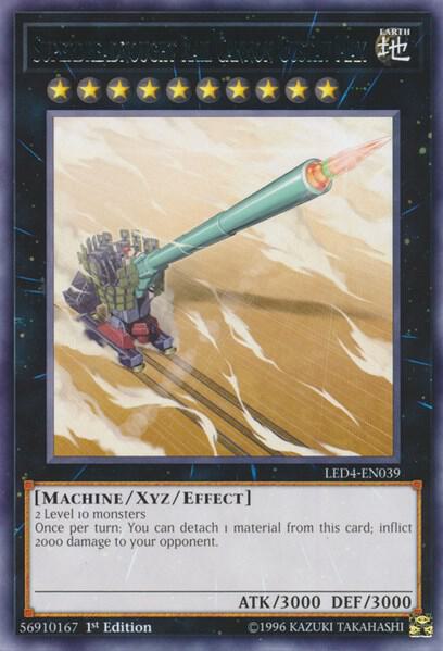 Superdreadnought Rail Cannon Gustav Max LED4-EN039 card from Legendary Duelists: Sisters of the Rose