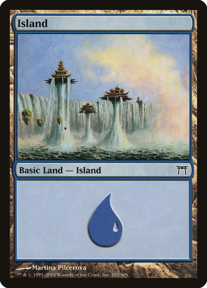 Island 292 card from Champions of Kamigawa