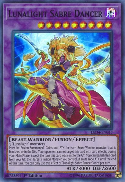 Lunalight Sabre Dancer LED4-EN045 card from Legendary Duelists: Sisters of the Rose