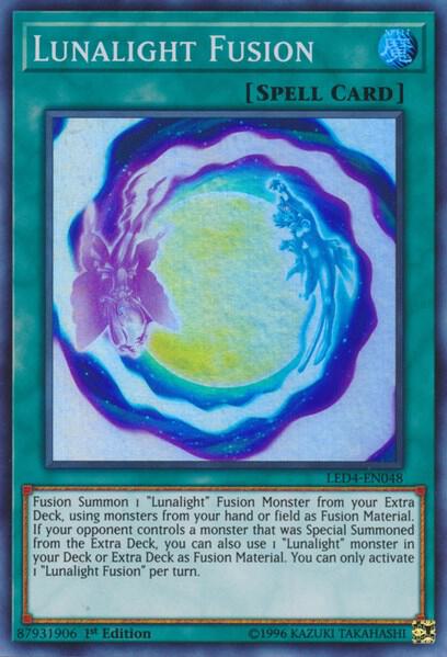 Lunalight Fusion LED4-EN048 card from Legendary Duelists: Sisters of the Rose