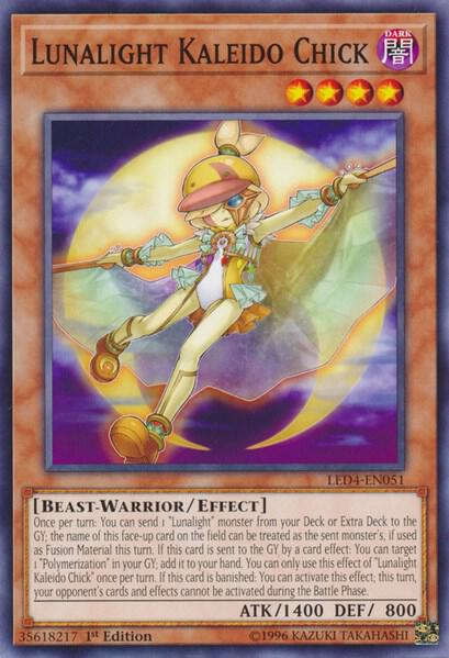 Lunalight Kaleido Chick LED4-EN051 card from Legendary Duelists: Sisters of the Rose