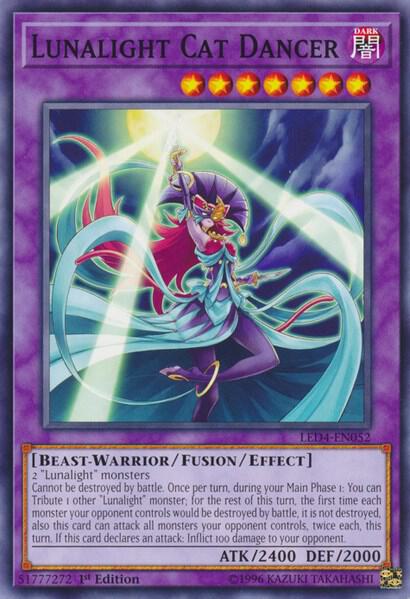 Lunalight Cat Dancer LED4-EN052 card from Legendary Duelists: Sisters of the Rose