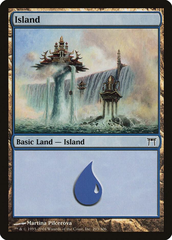 Island 293 card from Champions of Kamigawa