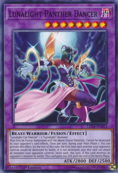 Lunalight Panther Dancer LED4-EN053 card from Legendary Duelists: Sisters of the Rose