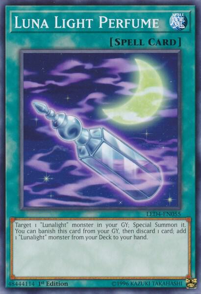 Luna Light Perfume LED4-EN055 card from Legendary Duelists: Sisters of the Rose