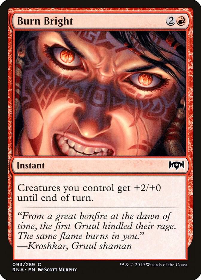 Burn Bright 93 card from Ravnica Allegiance