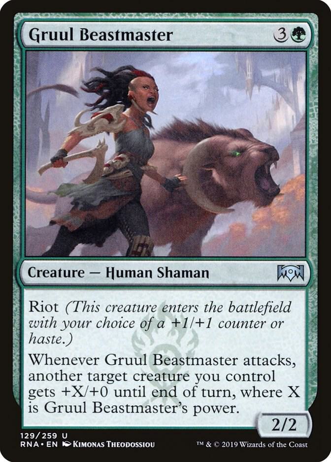 Gruul Beastmaster 129 card from Ravnica Allegiance