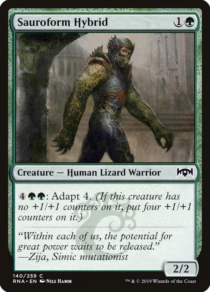 Sauroform Hybrid 140 card from Ravnica Allegiance