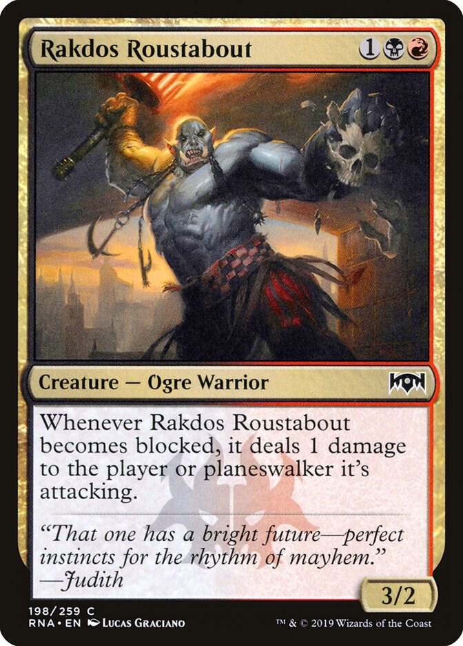 Rakdos Roustabout 198 card from Ravnica Allegiance