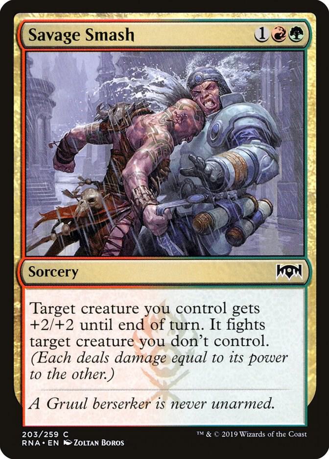 Savage Smash 203 card from Ravnica Allegiance