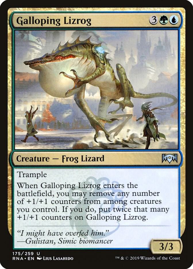 Galloping Lizrog 175 card from Ravnica Allegiance