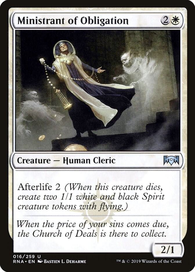 Ministrant of Obligation 16 card from Ravnica Allegiance