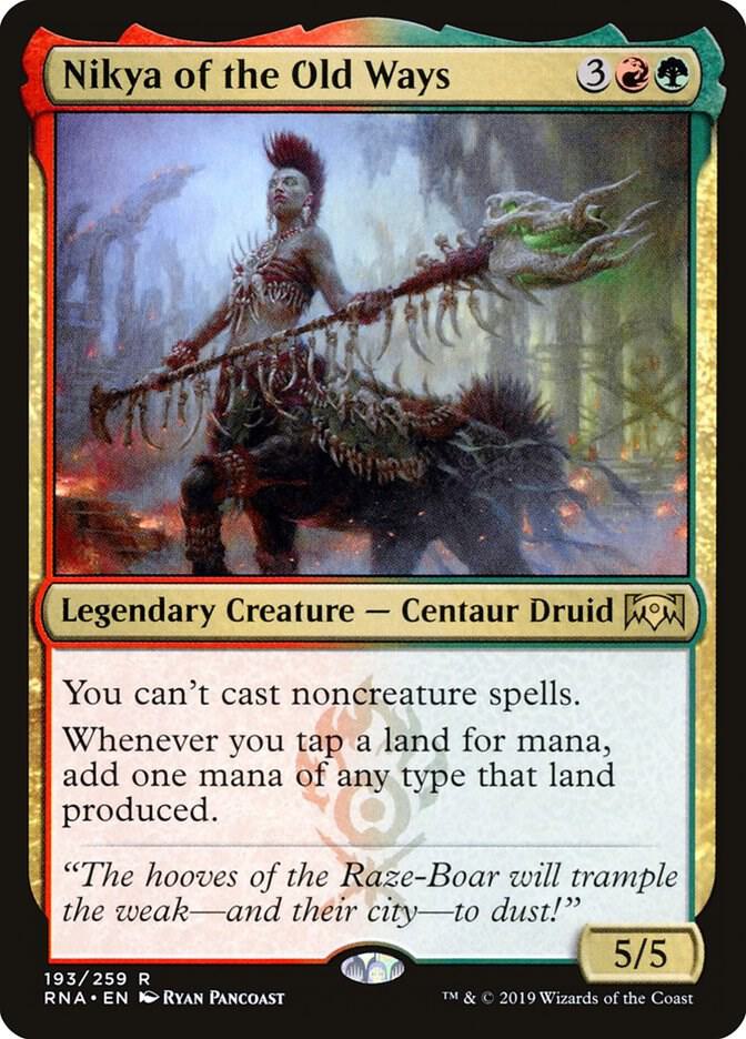 Nikya of the Old Ways 193 card from Ravnica Allegiance