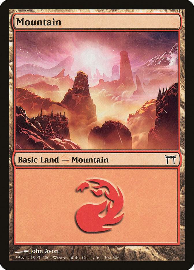 Mountain 300 card from Champions of Kamigawa