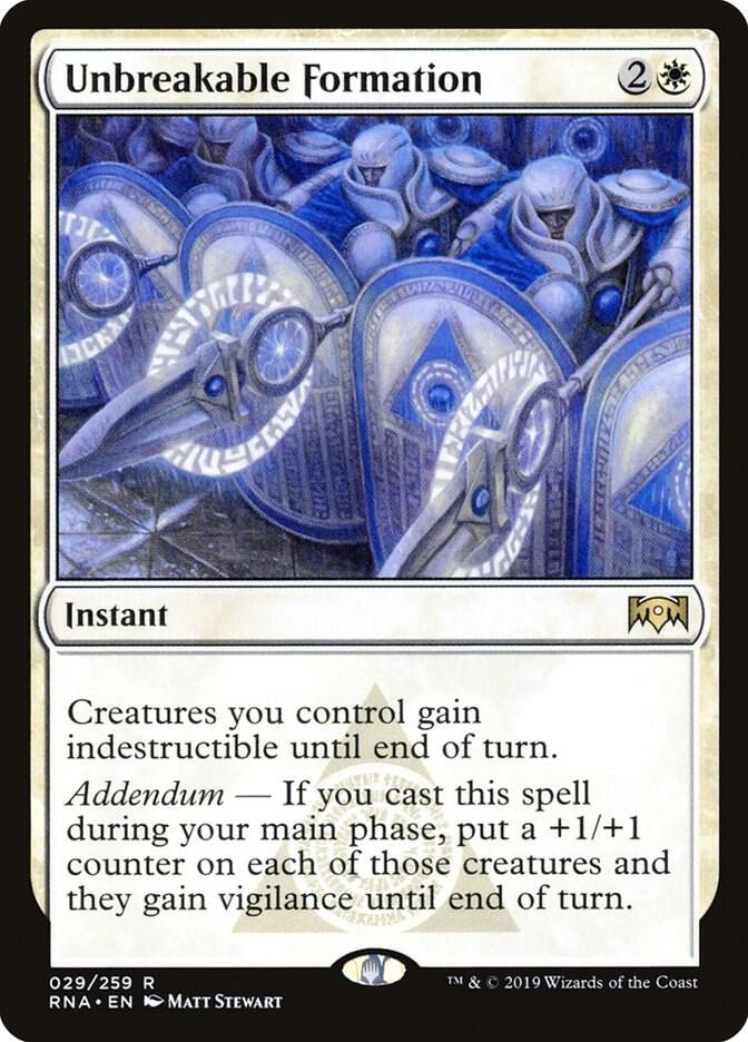 Unbreakable Formation 29 card from Ravnica Allegiance