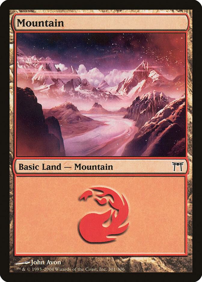 Mountain 301 card from Champions of Kamigawa