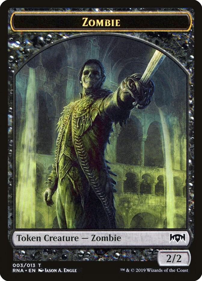 Zombie Token 3 card from Ravnica Allegiance