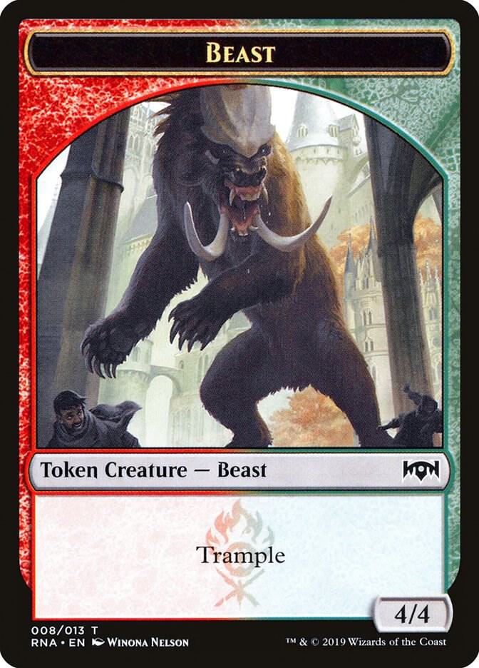 Beast Token 8 card from Ravnica Allegiance