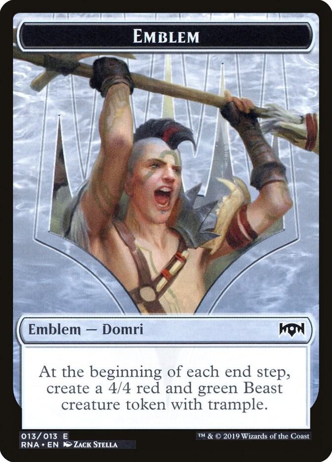 Emblem - Domri, Chaos Bringer 13 card from Ravnica Allegiance