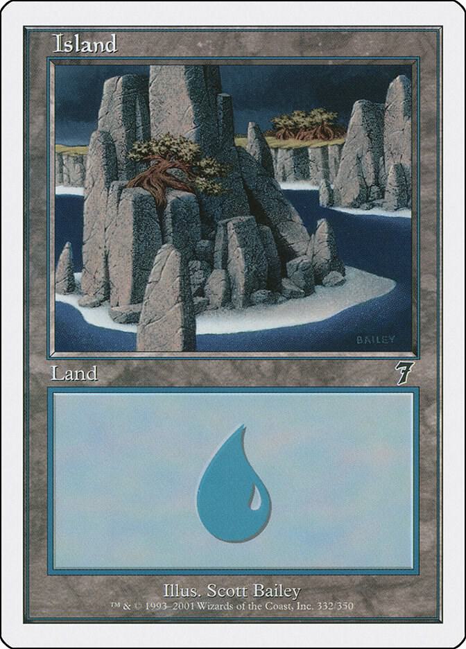 Island 332 card from 7th Edition