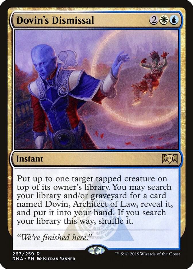 Dovin's Dismissal 267 card from Ravnica Allegiance