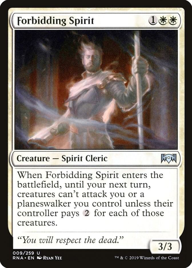 Forbidding Spirit 9 card from Ravnica Allegiance