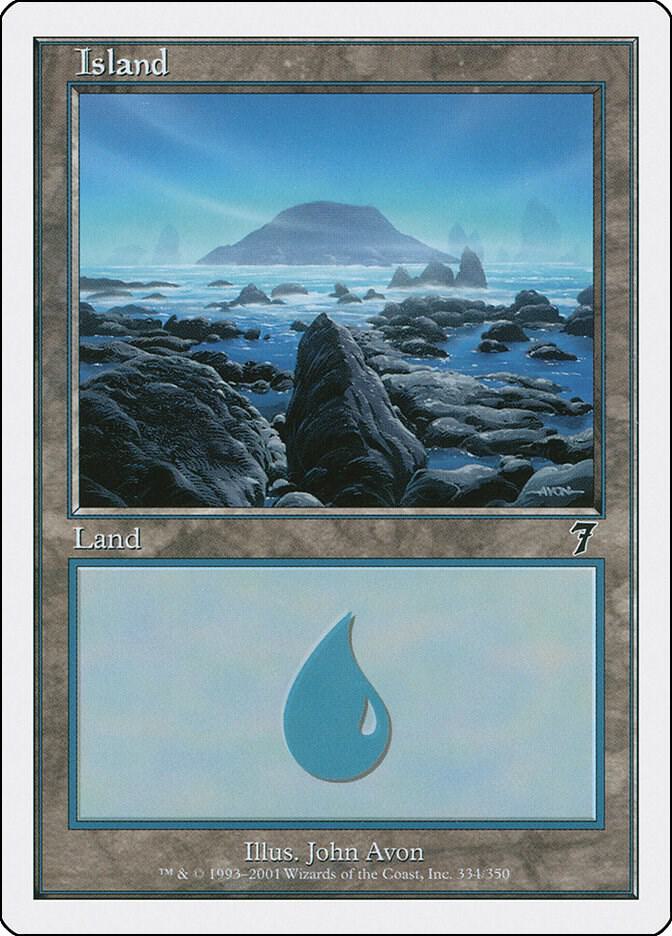 Island 334 card from 7th Edition